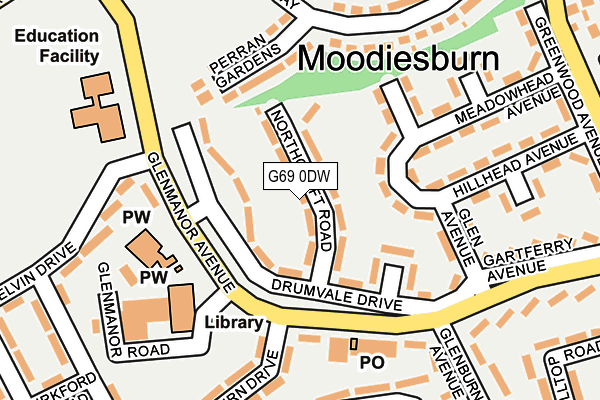 G69 0DW map - OS OpenMap – Local (Ordnance Survey)