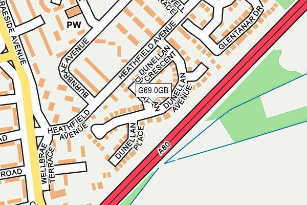 G69 0GB map - OS OpenMap – Local (Ordnance Survey)