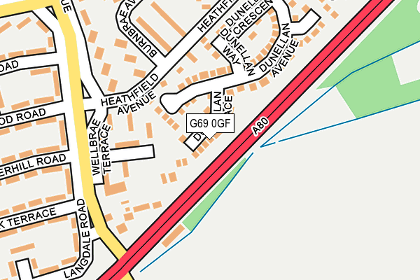 G69 0GF map - OS OpenMap – Local (Ordnance Survey)