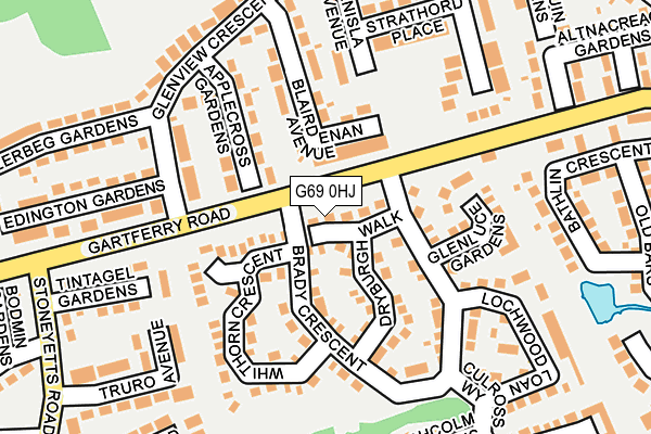 G69 0HJ map - OS OpenMap – Local (Ordnance Survey)