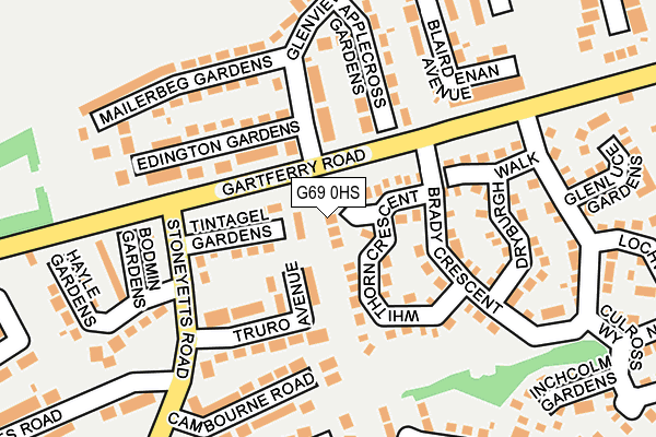 G69 0HS map - OS OpenMap – Local (Ordnance Survey)