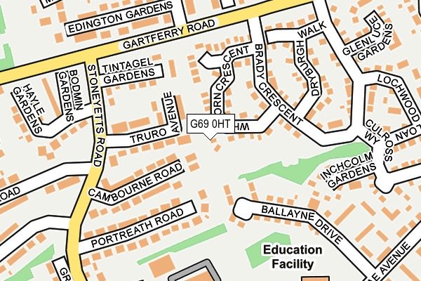 G69 0HT map - OS OpenMap – Local (Ordnance Survey)