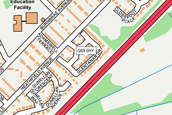 G69 0HY map - OS OpenMap – Local (Ordnance Survey)