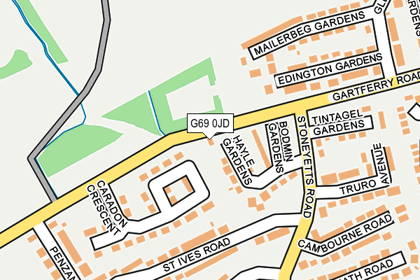 G69 0JD map - OS OpenMap – Local (Ordnance Survey)