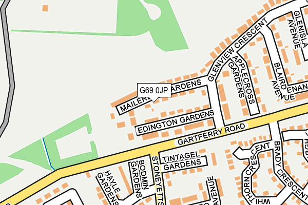 G69 0JP map - OS OpenMap – Local (Ordnance Survey)