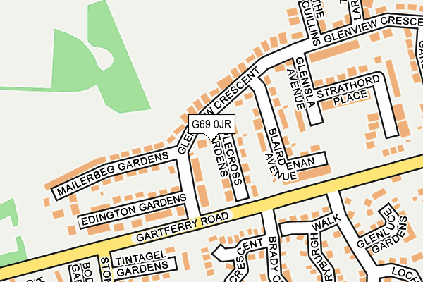 G69 0JR map - OS OpenMap – Local (Ordnance Survey)