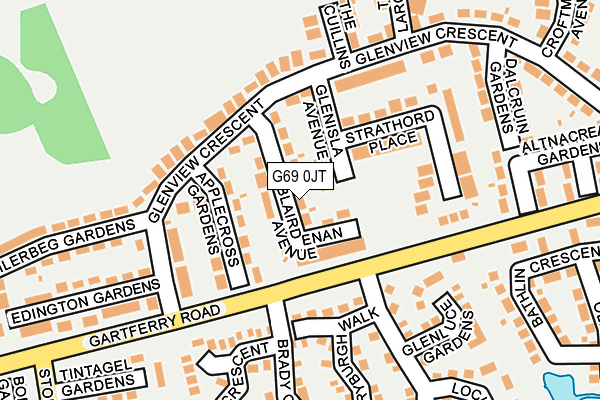 G69 0JT map - OS OpenMap – Local (Ordnance Survey)