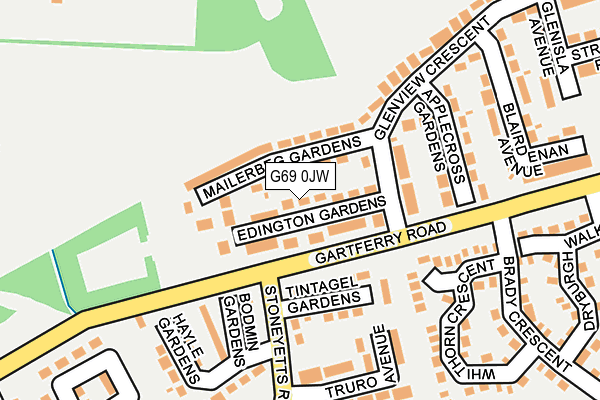 G69 0JW map - OS OpenMap – Local (Ordnance Survey)