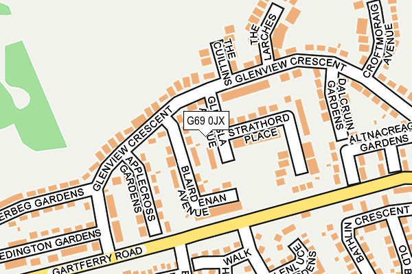 G69 0JX map - OS OpenMap – Local (Ordnance Survey)