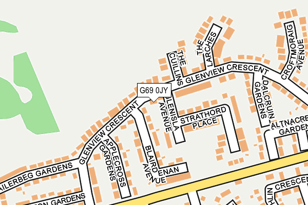 G69 0JY map - OS OpenMap – Local (Ordnance Survey)