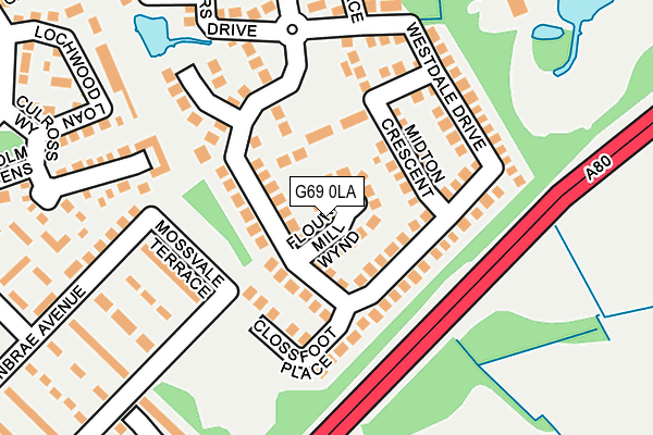 G69 0LA map - OS OpenMap – Local (Ordnance Survey)