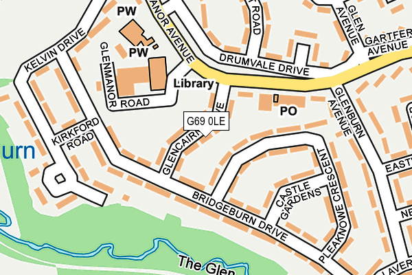 G69 0LE map - OS OpenMap – Local (Ordnance Survey)