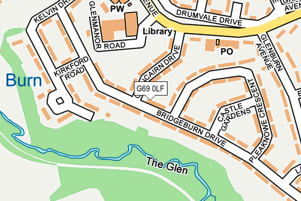 G69 0LF map - OS OpenMap – Local (Ordnance Survey)