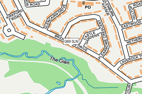 G69 0LN map - OS OpenMap – Local (Ordnance Survey)