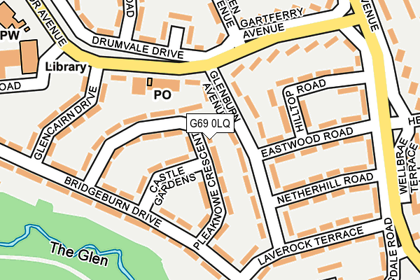 G69 0LQ map - OS OpenMap – Local (Ordnance Survey)