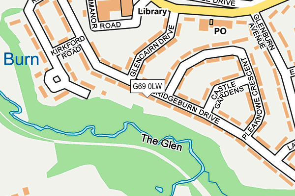 G69 0LW map - OS OpenMap – Local (Ordnance Survey)