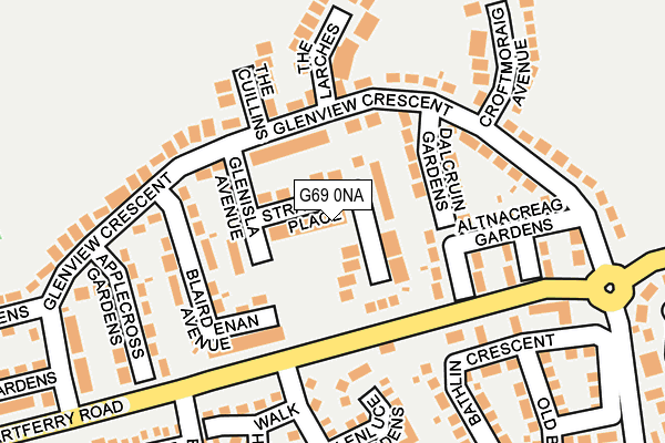 G69 0NA map - OS OpenMap – Local (Ordnance Survey)