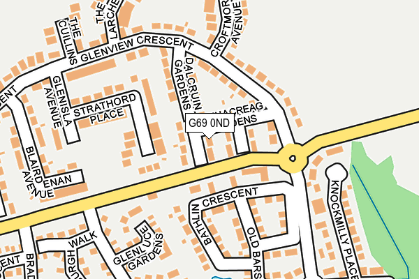 G69 0ND map - OS OpenMap – Local (Ordnance Survey)