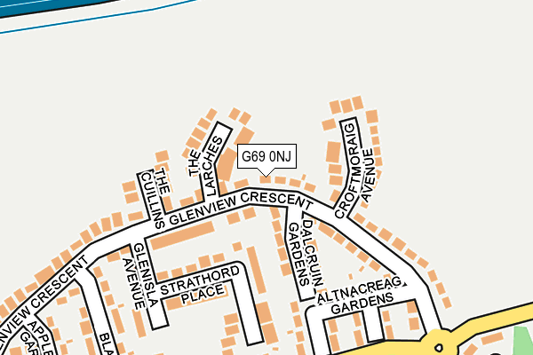 G69 0NJ map - OS OpenMap – Local (Ordnance Survey)