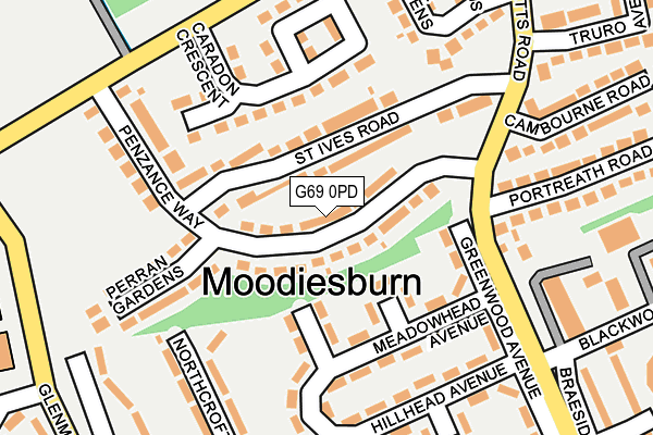 G69 0PD map - OS OpenMap – Local (Ordnance Survey)