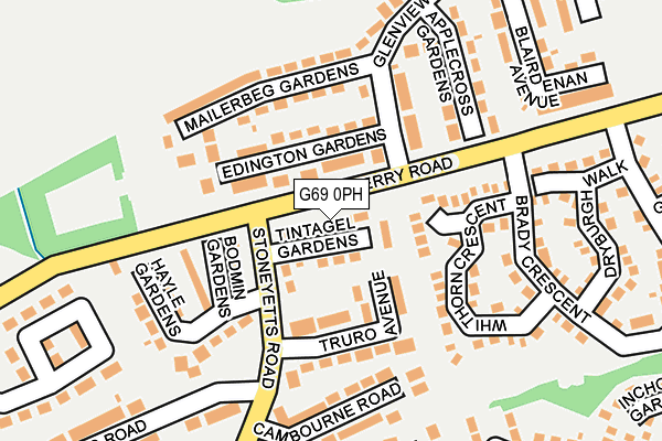 G69 0PH map - OS OpenMap – Local (Ordnance Survey)