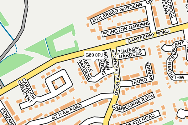 G69 0PJ map - OS OpenMap – Local (Ordnance Survey)