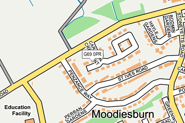 G69 0PR map - OS OpenMap – Local (Ordnance Survey)