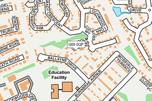 G69 0QP map - OS OpenMap – Local (Ordnance Survey)