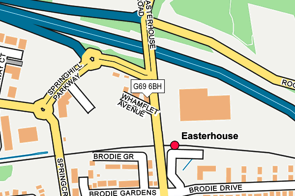 G69 6BH map - OS OpenMap – Local (Ordnance Survey)