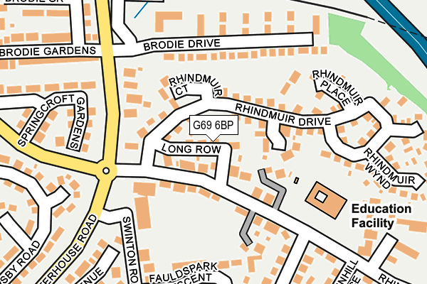 G69 6BP map - OS OpenMap – Local (Ordnance Survey)