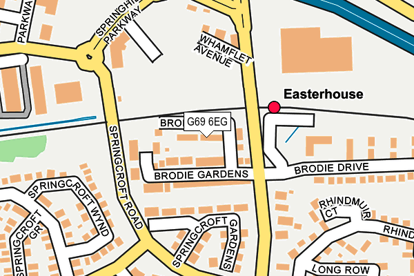 G69 6EG map - OS OpenMap – Local (Ordnance Survey)