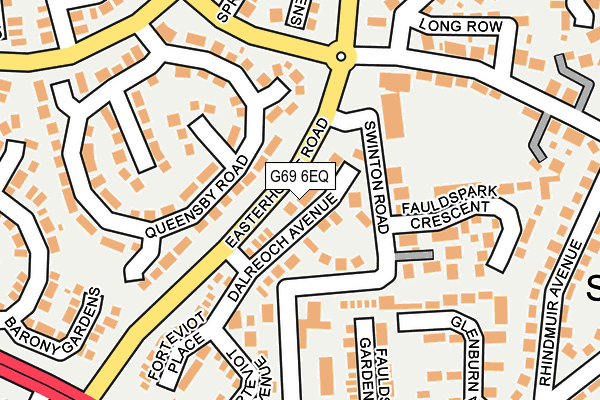 G69 6EQ map - OS OpenMap – Local (Ordnance Survey)