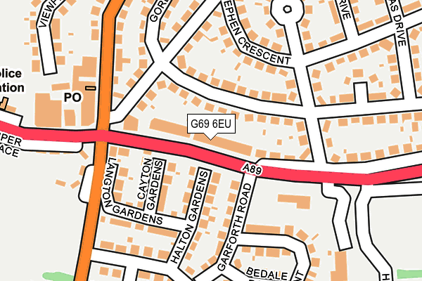 G69 6EU map - OS OpenMap – Local (Ordnance Survey)