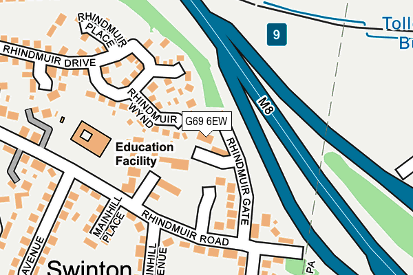 G69 6EW map - OS OpenMap – Local (Ordnance Survey)