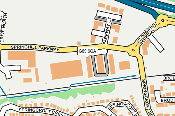 G69 6GA map - OS OpenMap – Local (Ordnance Survey)