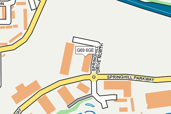 G69 6GE map - OS OpenMap – Local (Ordnance Survey)