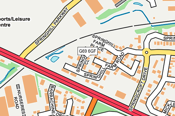 G69 6GF map - OS OpenMap – Local (Ordnance Survey)