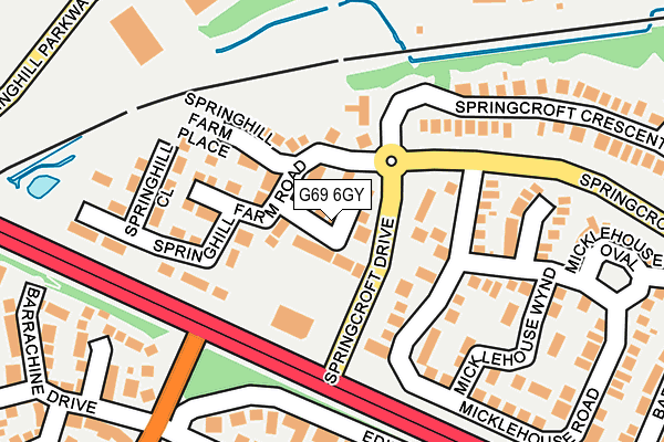 G69 6GY map - OS OpenMap – Local (Ordnance Survey)