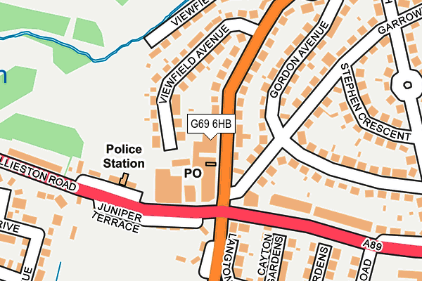 G69 6HB map - OS OpenMap – Local (Ordnance Survey)