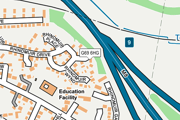 G69 6HG map - OS OpenMap – Local (Ordnance Survey)