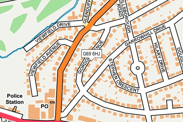 G69 6HJ map - OS OpenMap – Local (Ordnance Survey)