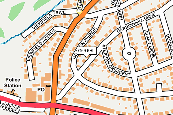 G69 6HL map - OS OpenMap – Local (Ordnance Survey)