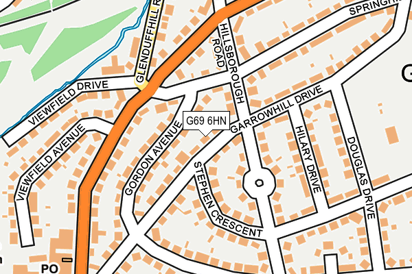 G69 6HN map - OS OpenMap – Local (Ordnance Survey)