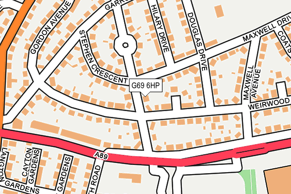 G69 6HP map - OS OpenMap – Local (Ordnance Survey)