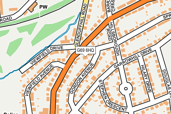 G69 6HQ map - OS OpenMap – Local (Ordnance Survey)