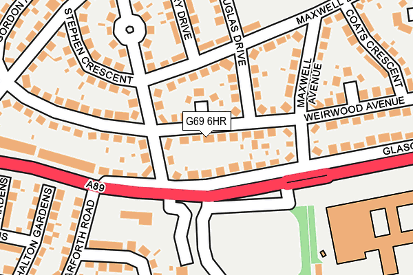 G69 6HR map - OS OpenMap – Local (Ordnance Survey)