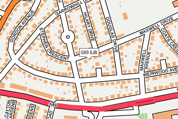 G69 6JB map - OS OpenMap – Local (Ordnance Survey)