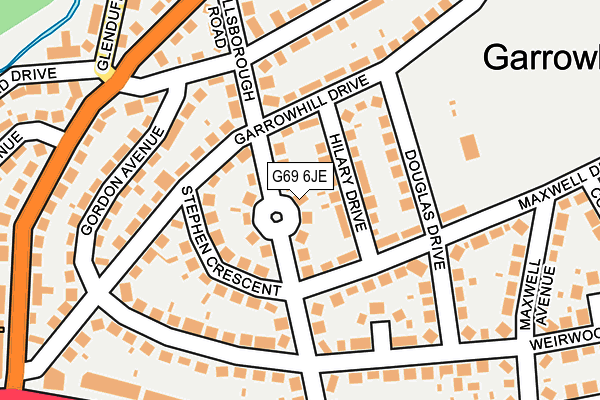 G69 6JE map - OS OpenMap – Local (Ordnance Survey)