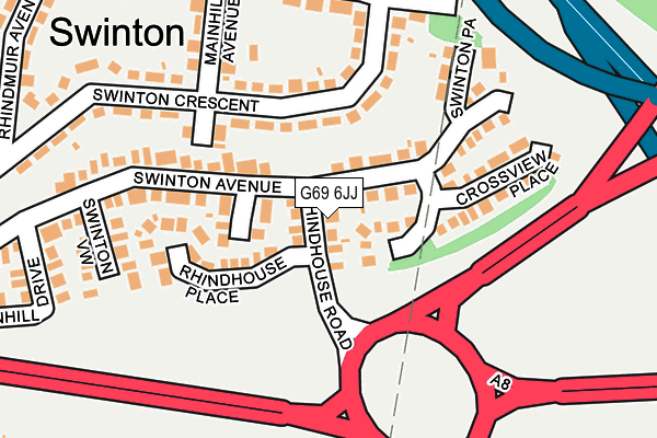 G69 6JJ map - OS OpenMap – Local (Ordnance Survey)
