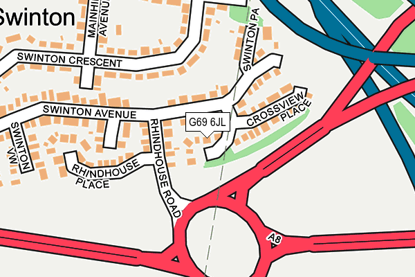 G69 6JL map - OS OpenMap – Local (Ordnance Survey)